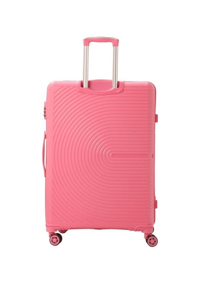 Mçs Bavul Büyük Ve Kabin 2li Set Kırılmaz Silikon Valiz V374 Pembe Pembe