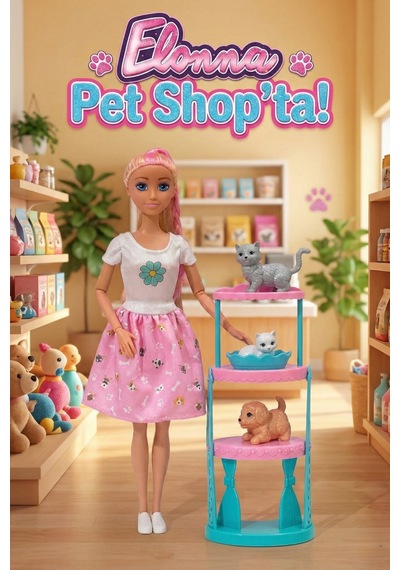 Elonna Hareketli Eklemli Oyuncak Bebek Ve Büyük Aksesuar Seti 30 Cm - Meslekler Serisi Pet Shop