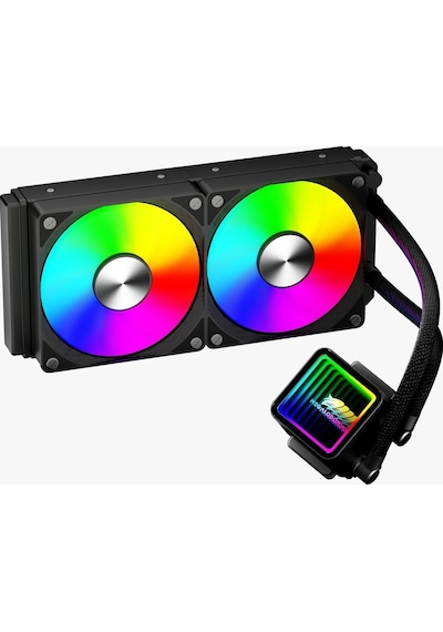 Argb Tr240 Sıvı Soğutucu 2x12cm Fan Yüksek Performanslı Işlemci Soğutucusu Sıvı Soğutma Siyah