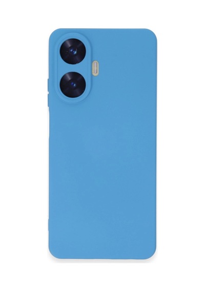 Realme C55 Kılıf Nano İçi Kadife Silikon - Mavi -