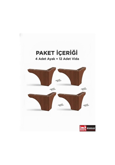 Rose 10 Cm Mobilya Kanepe Sehpa Tv Ünitesi Koltuk Ve Konsol Ayağı Ceviz