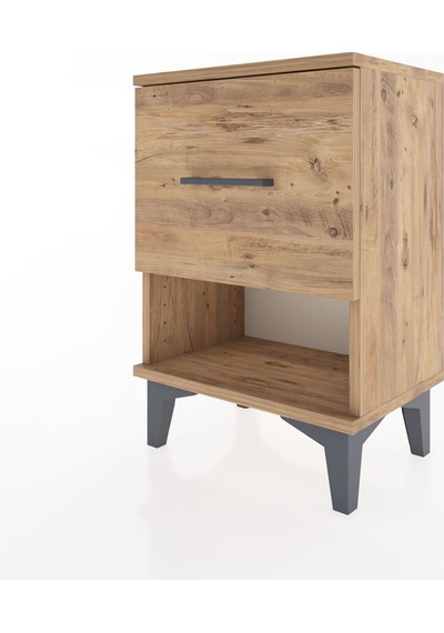 Arges Komodin Tek Çekmeceli 44x30x64 Çam-çam Çam
