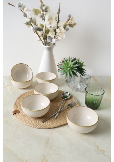 Keramika Bronze Bloom Bulut Kase 12 Cm 6 Adet 22928 Çok Renkli