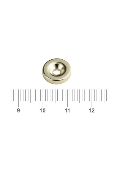 10 Adet 12Mm X 7/3,5Mm X 3Mm Havşa Delikli Güçlü Neodyum Miknatis