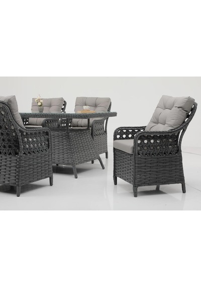 Denart Garden Derin Duble Rattan Takim Antrasit