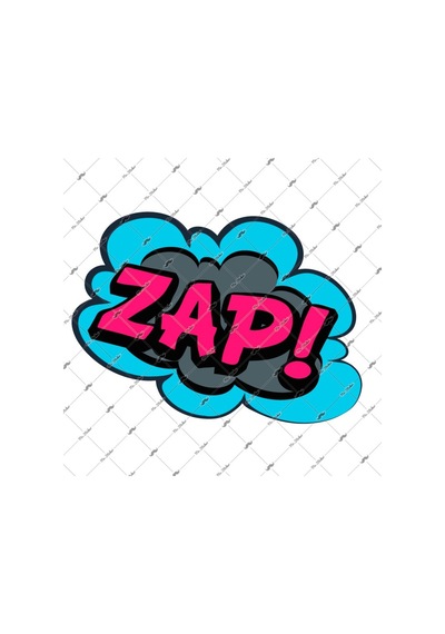 Bay Etiket Cex14 Zap Cizgi Roman Efekti Sticker