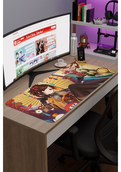 Chiori Genshin Impact Anime Gacha V4 - 90x40 Xxl Gaming Mouse Pad Fare Altlığı