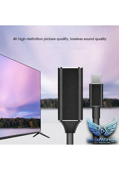 4k Ultra Hd Usb c To Hdmı Dönüştürücü Adaptör Type Görüntü Aktarıcı Kablo Thunderbolt 3 4 Uyumlu Apple Macbook Laptop Telefon Ve Tablet Için