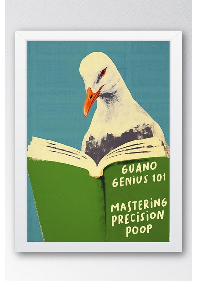 Mastering Precision Poop Çerçeveli Tablo - Güvercin Wc Tuvalet İçin Tablo
