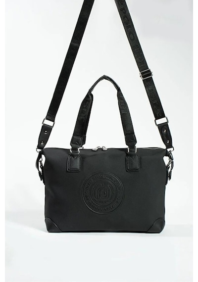 Just Polo Kadın Büyük Valiz Boy Ayarlanabilir Askılı Lüks El Ve Omuz Çantası Shopper Ebat: 33 X 40 Cm Siyah