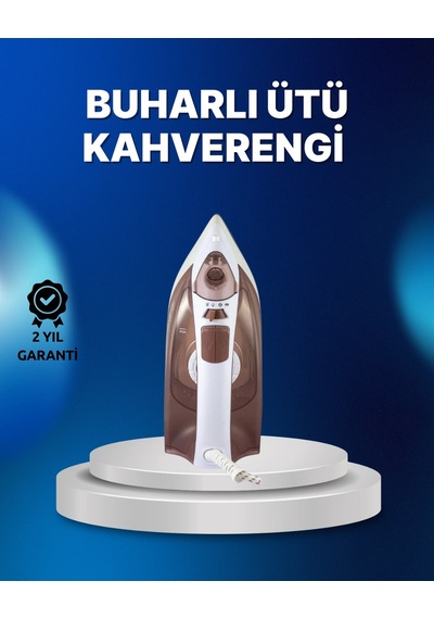 Mey İthalat Buharlı Ütü 2200w Kireç Önleyici Self Clean Damlatmaz Kahverengi
