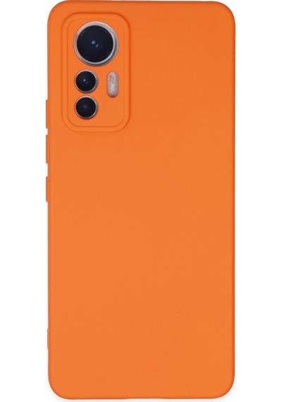 Xiaomi Mi 12 Lite Uyumlu Kılıf Nano İçi Kadife Silikon - Turuncu