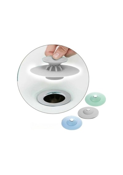 Silikon Lavabo Evye Süzgeci Tıkaç Saç Tutucu Gider Koruyucu Banyo Mutfak 9 cm