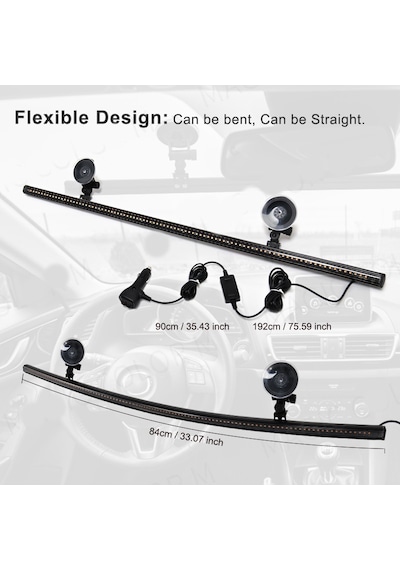 Çkr Lamba 12-32v Esnek Model 84cm Vantuzlu Çkrlı Mavi-kırmızı / Lapa543