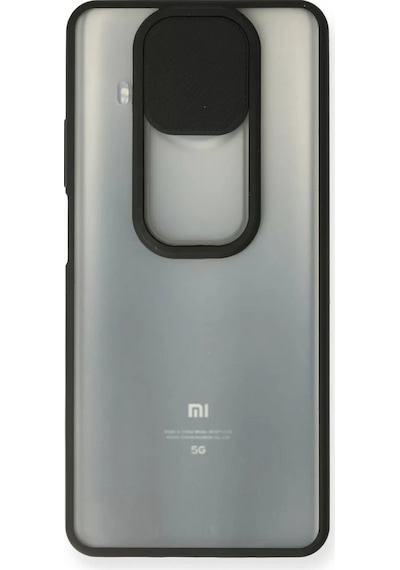 Newface Xiaomi Mi 10t Lite Kılıf Palm Buzlu Kamera Sürgülü Silikon - Siyah