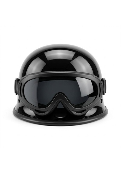 Mts M20 Chopper Kask Parlak Siyah