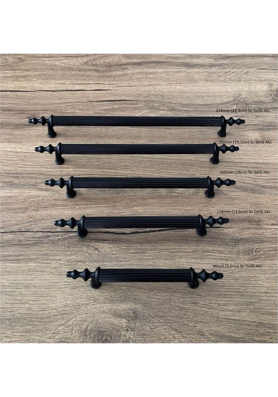 Mat Siyah Mobilya Dolap Mutfak Çekmece Kulpu 64 Mm 6,4 Cm 1 Adet