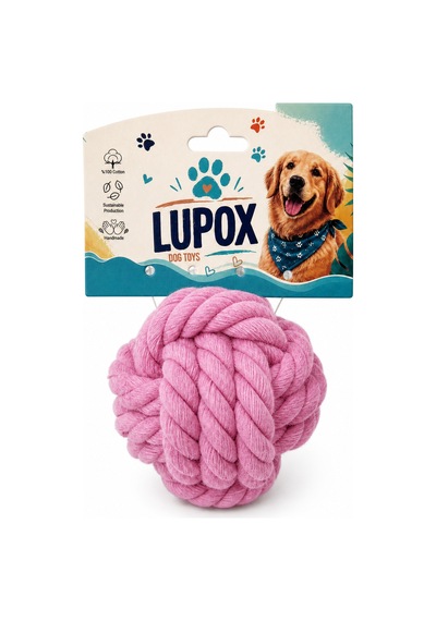 Pamuk Standart Köpek Oyun Topu Toz Pembe