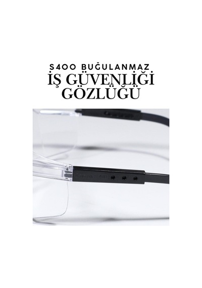 S400 Şeffaf Koruyucu İş Gözlüğü - Anti-fog Buğulanmaz Polikarbonat Gözlük Laboratuvar Ve İş Gözlüğü S400 Şeffaf Koruyucu İş Gözlüğü - Anti-fog Buğulanmaz Polikarbonat Gözlük Laboratuvar Ve İş Gözlüğü