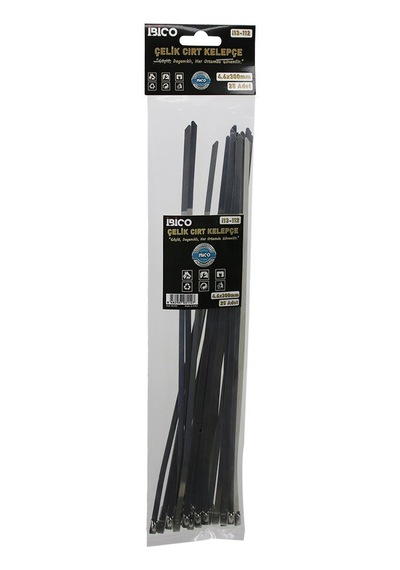 İbico İ13-112 Metal Cırt Kelepçe Kablo Bağı - Paslanmaz Çelik, 4.6x300 Mm, 25 Adet- 24'li Paket Diğer