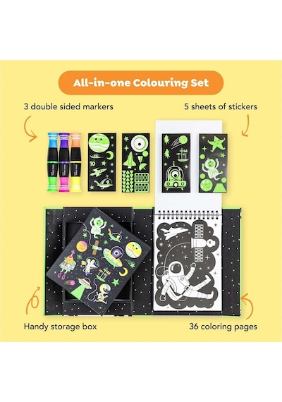 Tiger Tribe Neon Boyama Seti/outer Space - Neon Colouring Set