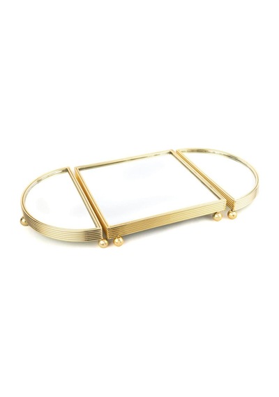 Mikasa Moor Altın Oval Aynalı Metal Tepsi 25x50cm Diğer