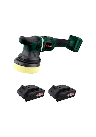 Klpro KLPS18B-20 18V/2.0AH Li-Ion Çift Akülü Kömürsüz Profesyonel Polisaj Makinesi 125 MM