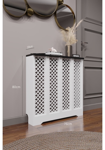 Dekoratif Petek Dolabı Kalorifer Peteği Kapatma Ünitesi Modern Tasarım İç Ölçü 76 Cm Dış Ölçü 80 Cm Petek 76 Beyaz Üstü Siyah D3 Dekoratif Petek Dolabı Kalorifer Peteği Kapatma Ünitesi Modern Tasarım İç Ölçü 76 Cm Dış Ölçü 80 Cm Petek 76 Beyaz Üstü Siyah D3