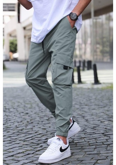 Madmext Çağla Yeşili Kargo Cep Erkek Jogger Pantolon 5461 Çağla Yeşili
