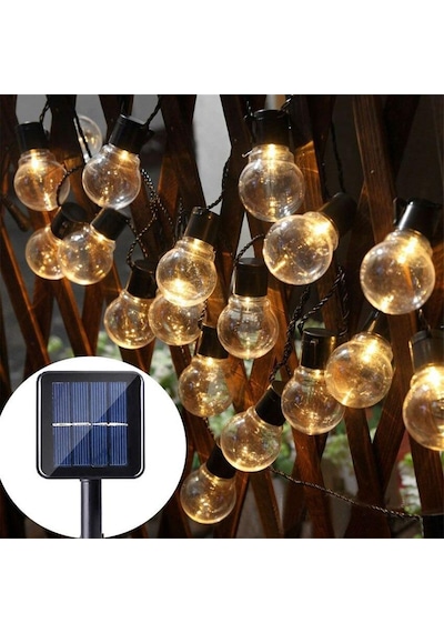 Solar 10Led Ampül 8 Mod 3.5Mt Güneş Enerjili Dış Bahçe Aydınlatma