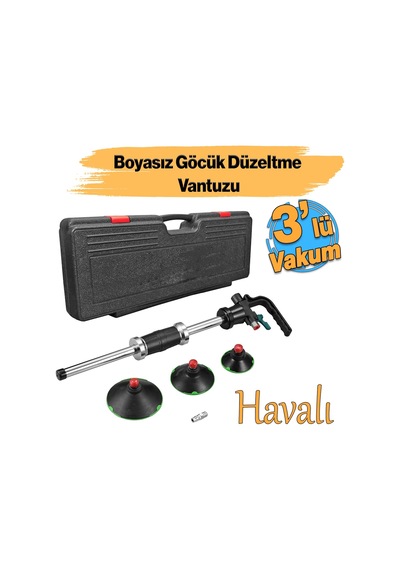 Havalı Boyasız Kaporta Göçük Düzeltme Vantuz 1/4 3 Çeşit Hava Çektirme Pnömatik Vakum 75-100-125 Mm