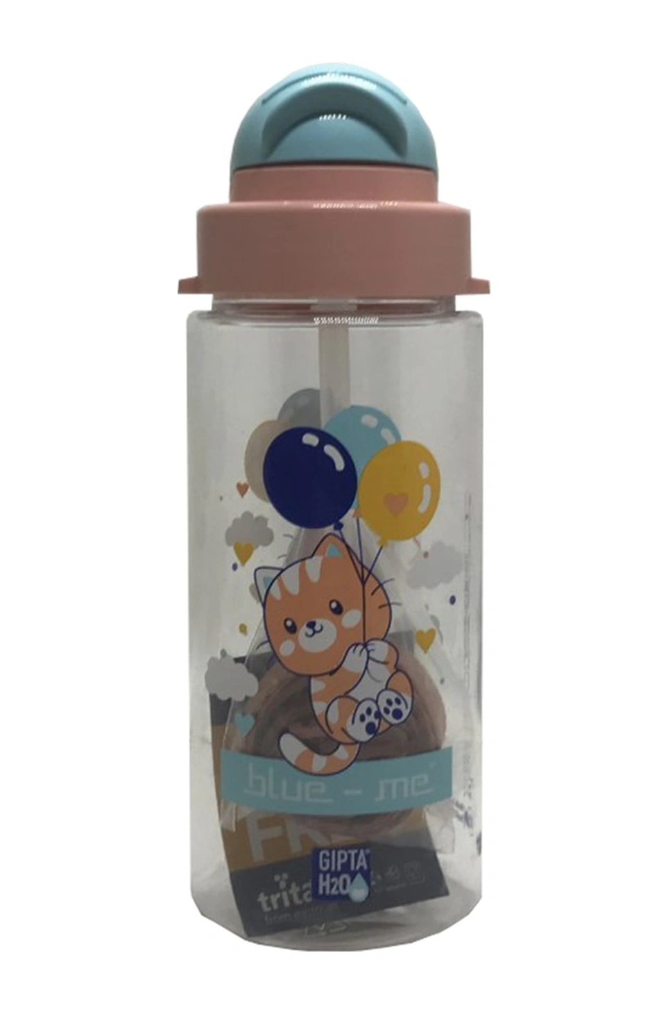 Blue-me Tritan Desenli Pipetli Matara 500 Cc Pembe