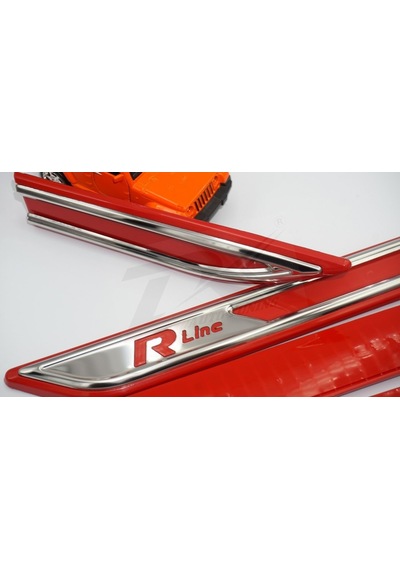 Volkswagen Vw R Line 3M 3D Yan Çamurluk Krom Bıçak Logo Arma