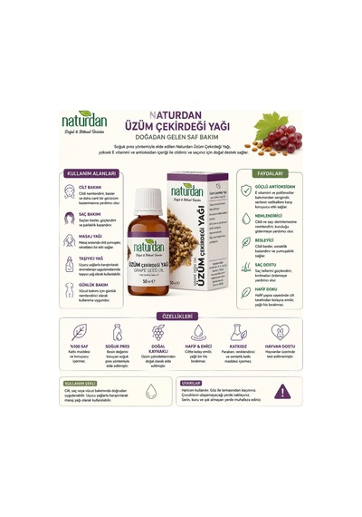 6 Adet-üzüm Çekirdeği Yağı %100 Doğal Saf 50 Ml Diğer