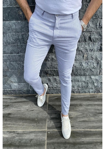 Oksit Zoom 108 Desenli Slim Fit Likralı Keten Pantolon Oksit Zoom 108 Desenli Slim Fit Likralı Keten Pantolon