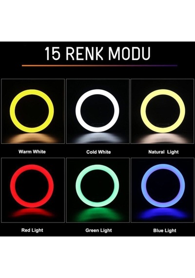 Mj26 10 Inç Rgb Ring Fill Light Selfie Led Işık Renksan