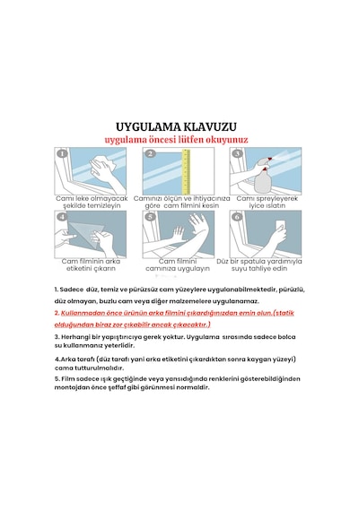 Technosmart Statik Cam Filmi 60x100 Cm Güneş Koruma & Gizlilik