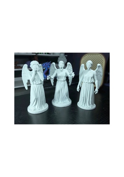 3 Lü Gotik Melek Figürü