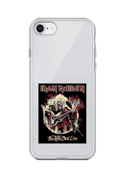 Apple Uyumlu iPhone 8 Şeffaf Kılıf Iron Maiden Tasarımlı