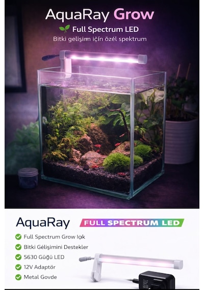 Aquaray Full Spectrum Led Akvaryum Aydınlatma 15cm