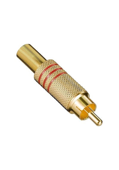 Ayt Pm-26484 Tos Rca Fiş Metal Gold Erkek Konnektör Rca Soket Fişi