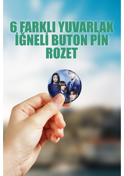 Bitch X Rich K Drama Kdrama Çanta Süsü Rozet İğneli Buton Rozet Seti 6 Adet Altılı