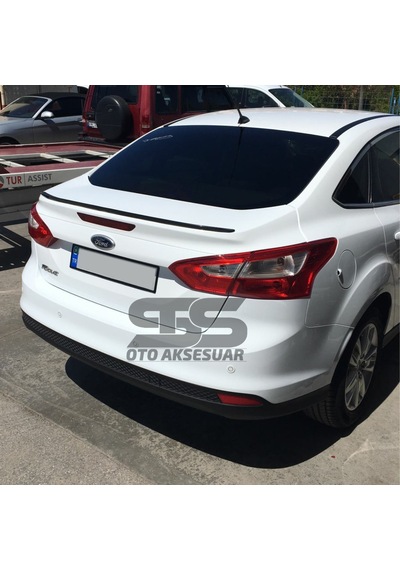 Sts Oto Aksesuar Ford Focus (2012-2018) 3, 3.5, 4 Sedan Kasa Bagaj Üstü Spoiler Piano Black (Parlak Siyah)