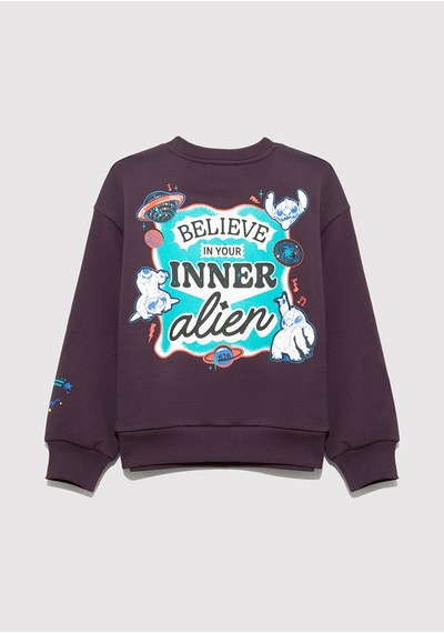Mavi - Stitch Baskılı Mor Sweatshirt 7s10161-70635 Mor