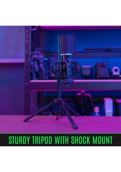 Mıc Trıpod Cardioid Rgb Siyah Yayıncı Mikrofonu