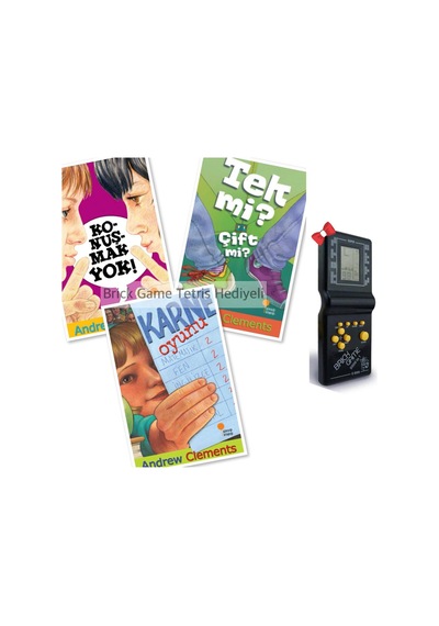 Konuşmak Yok - Tek Mi Çift Mi - Karne Oyunu & Andrew Clements 3 Kitap, Brick Game Tetris Hediyeli