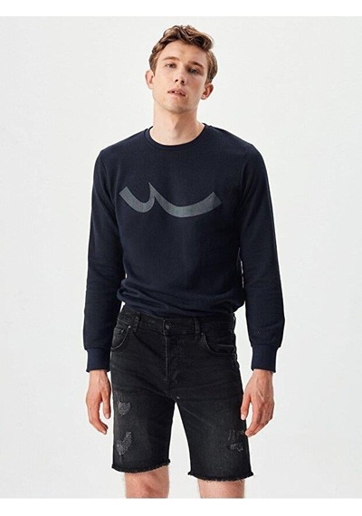 Little Big Danısay Logo Baskılı Sweatshirt Lacivert
