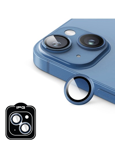 Apple Uyumlu iPhone 14 / Plus İçin Ipg Kamera Lens Koruyucu Açık Mavi
