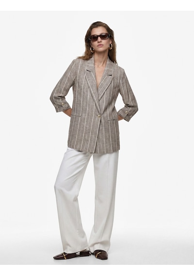 Koton Düğme Detaylı Cepli Uzun Kollu Kruvaze Yaka Blazer Ceket Kahverengi Çizgili 6sak50151uw Kahve Çizgili Koton Düğme Detaylı Cepli Uzun Kollu Kruvaze Yaka Blazer Ceket Kahverengi Çizgili 6sak50151uw Kahve Çizgili