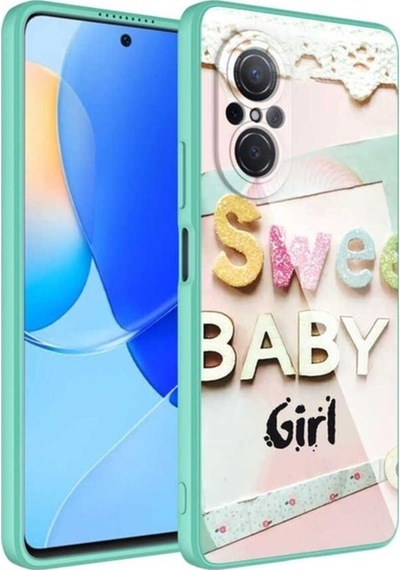 Huawei Nova 9 Se Kılıf Kamera Korumalı Desenli Sert Silikon Zore Epoksi Kapak NO5